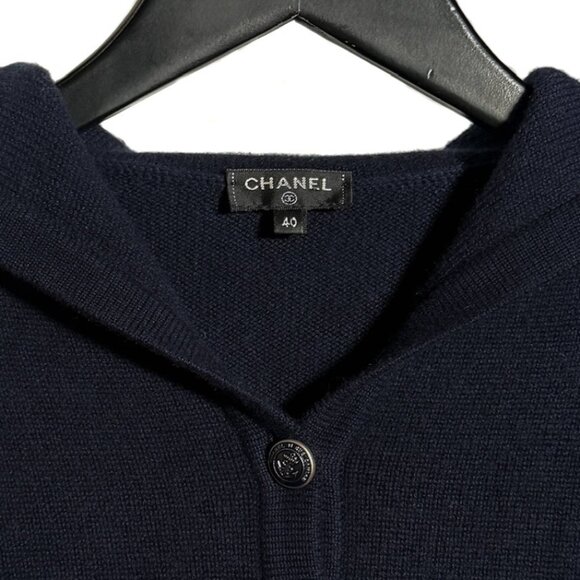 Chanel 2018 Navy Blue Cashmere Nautical Cardigan Sweater - Picture 5 of 10